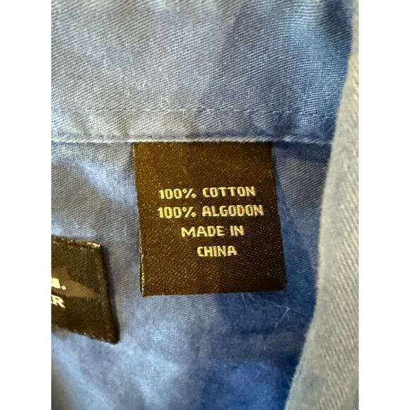 RESISTOL Rodeo Gear Blue S/S Button Down Western Shirt size XL - Picture 5 of 9